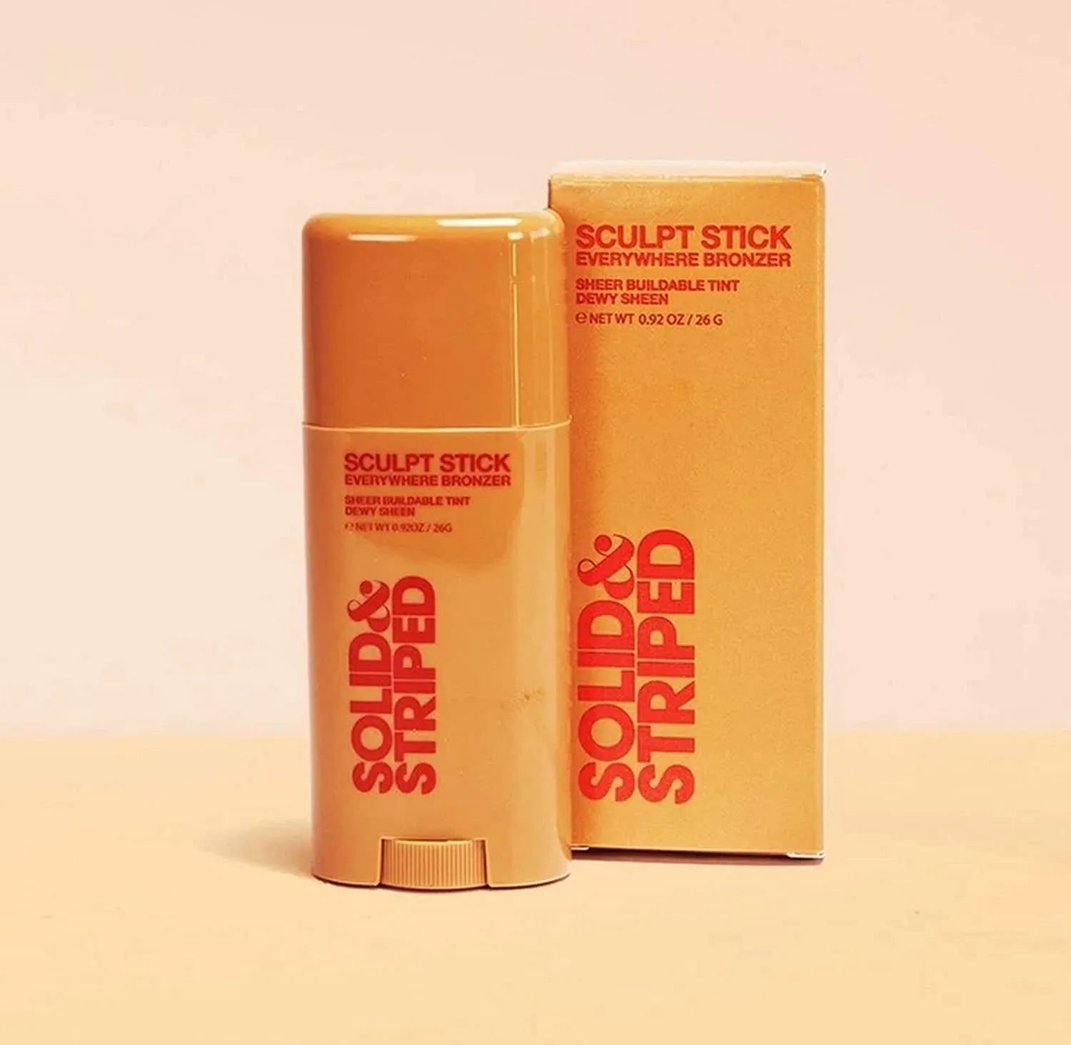 Solid & Striped The Sculpt Stick Everywhere Bronzer - Moisturizing Jelly Balm Tinted Moisturizing Stick for Body .92 oz