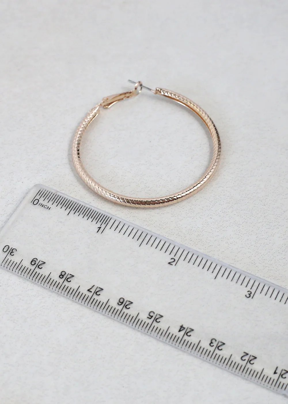 Textured Gold Hoop Earrings