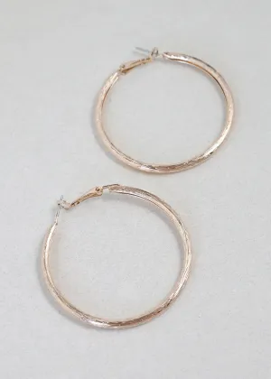 Textured Gold Hoop Earrings