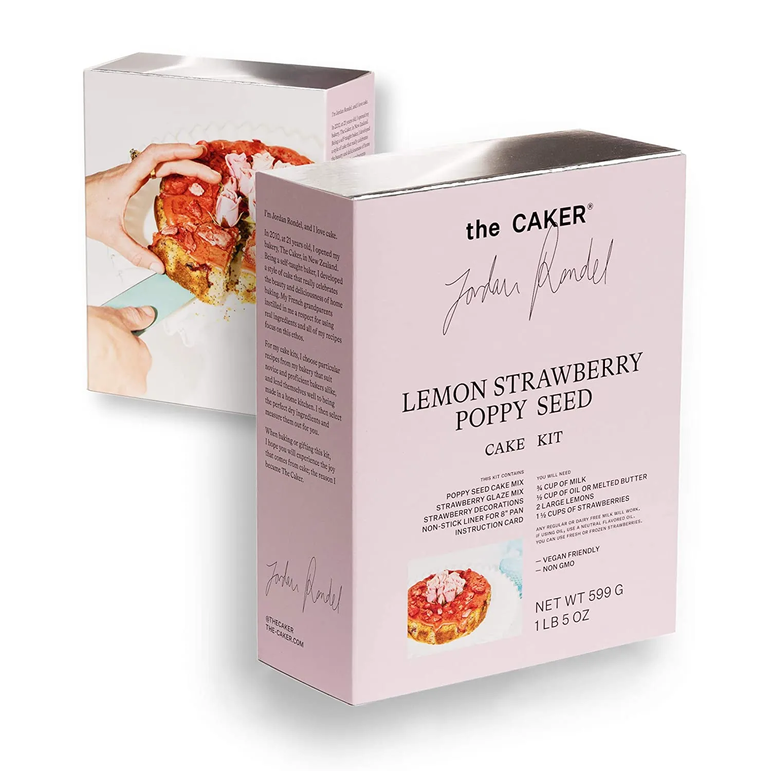 The Caker Lemon Strawberry Poppy Seed Cake Kit