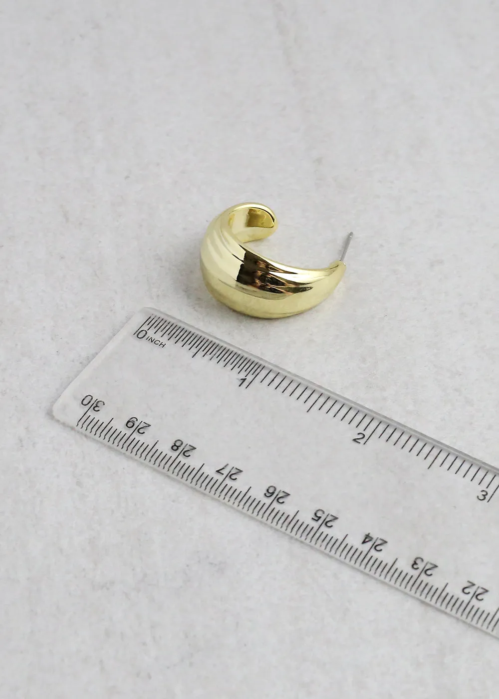 Thick Half Hoop Earrings