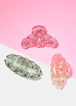Transparent Linked Circle Jaw Clip