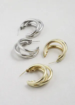 Triple Arc Hoop Earrings