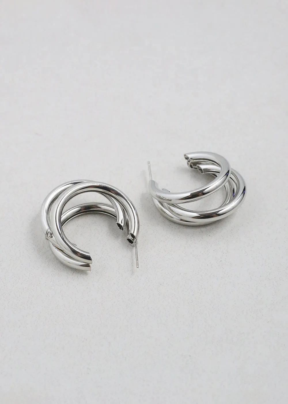 Triple Arc Hoop Earrings