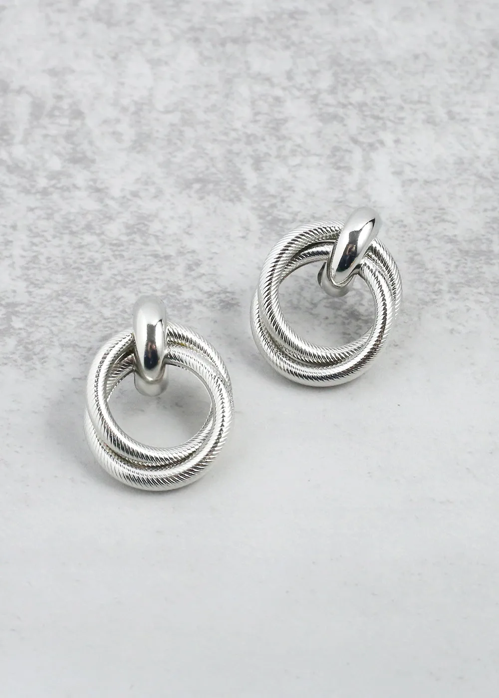 Twisted Hoop Drop Earrings