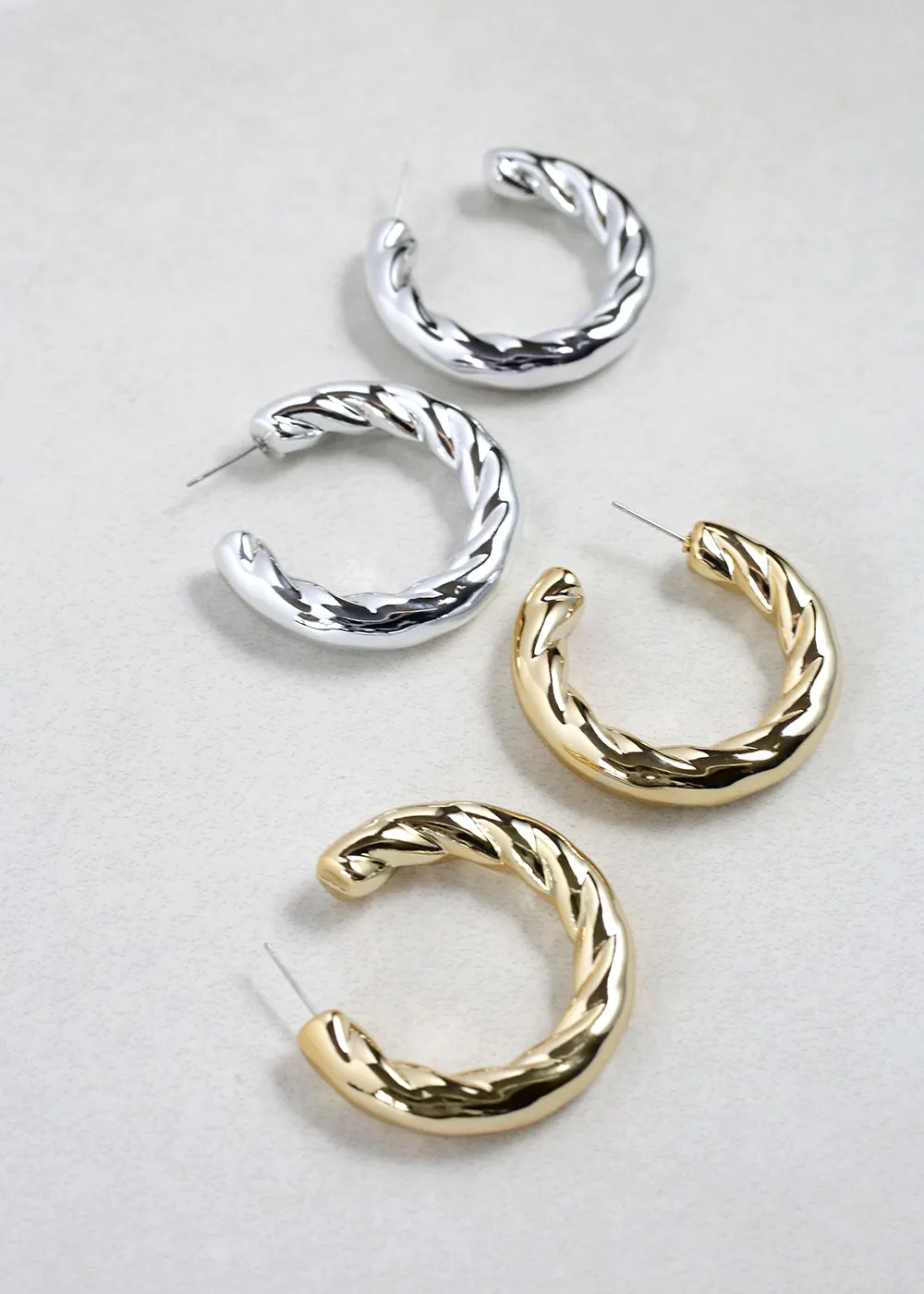 Twisted Hoop Earrings