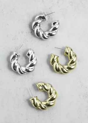 Twisted Open Hoops