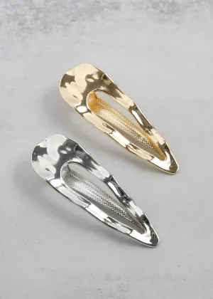 Wave Metal Hair Clips