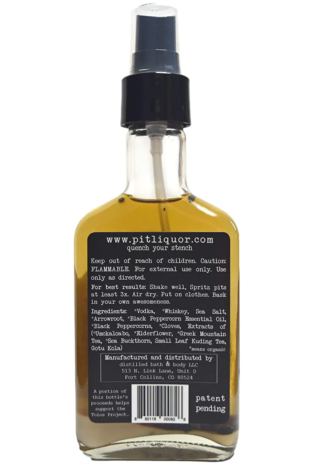 Whiskey Black Pepper Pit Liquor Deodorant (triple shot) 3.4 oz