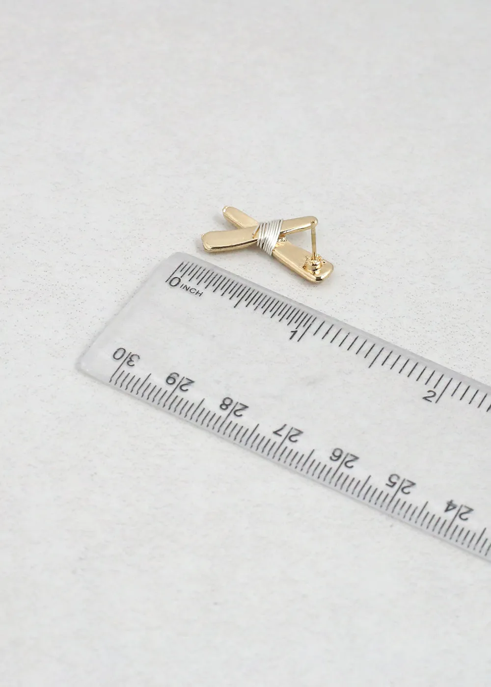 Wire Wrapped Hex Stud Earrings