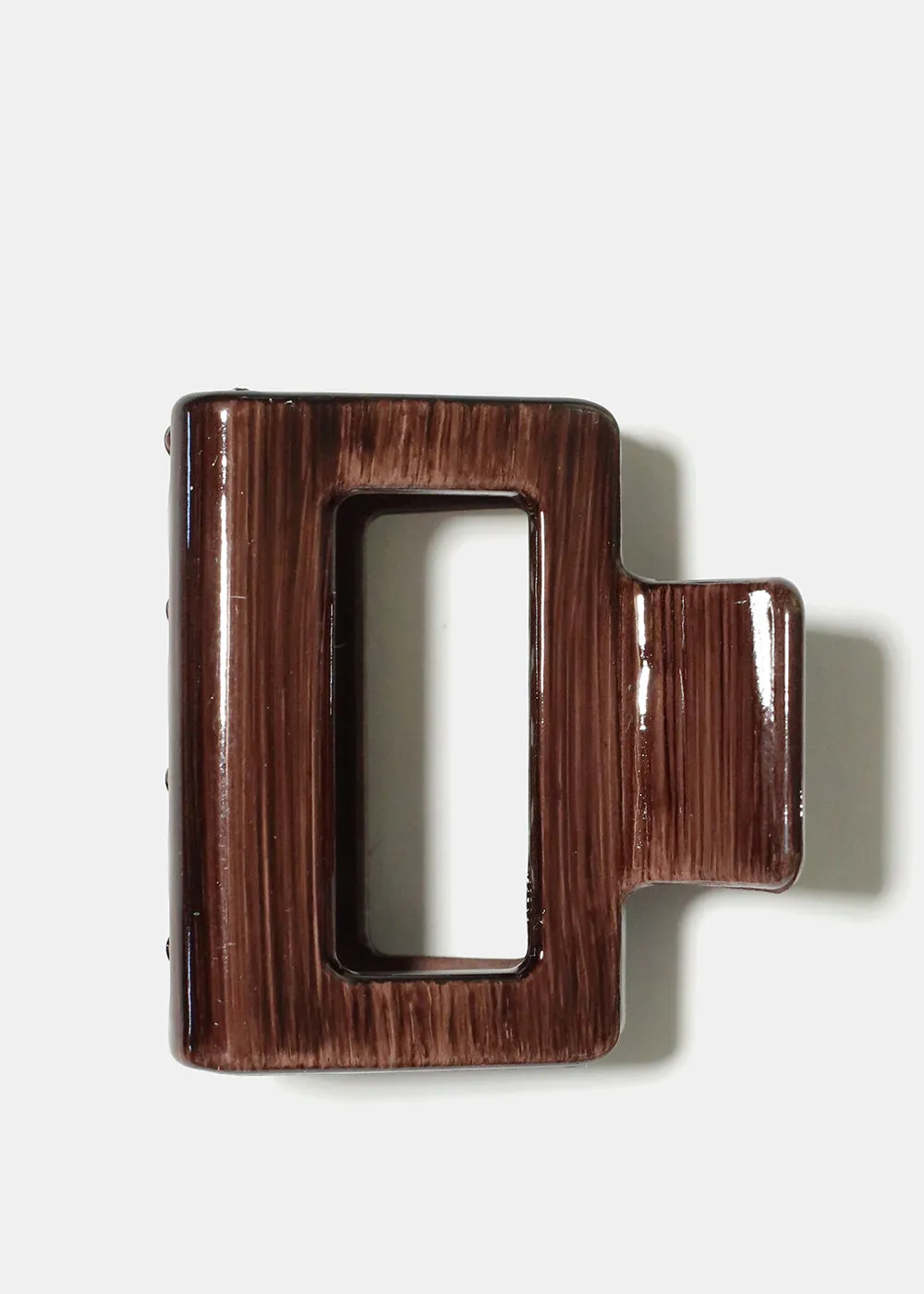 Wood Style Rectangle Hair Claw